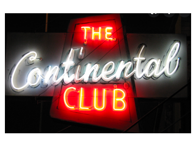 "The Continental Club" neon sign
