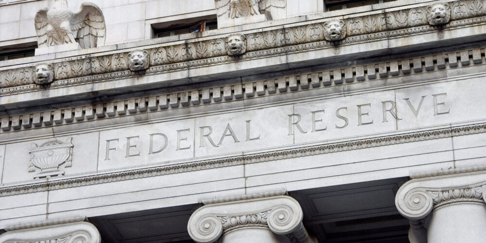 Interest rate policy: exterior of the Federal Reserve building